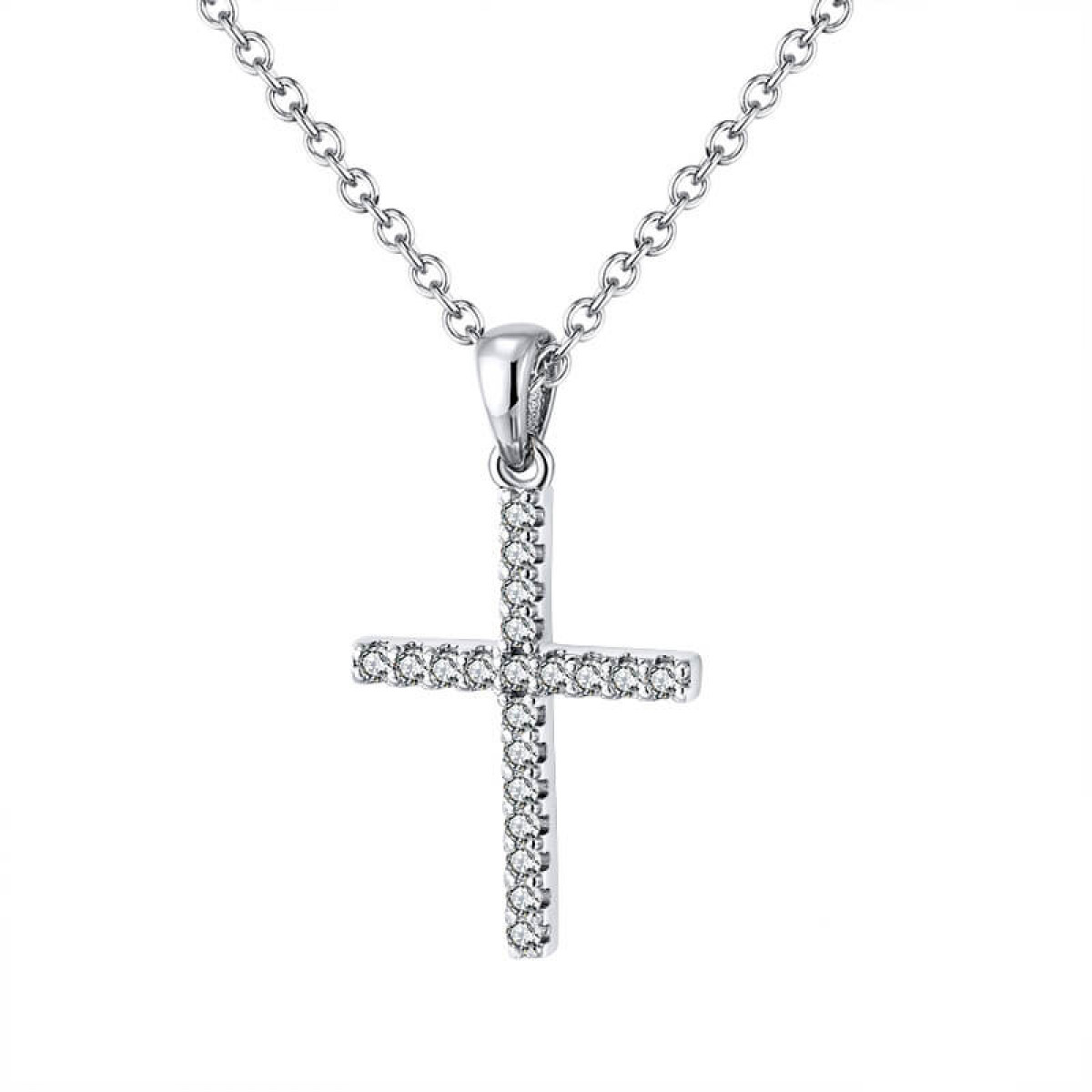 Lantic Cross Silver White din argint